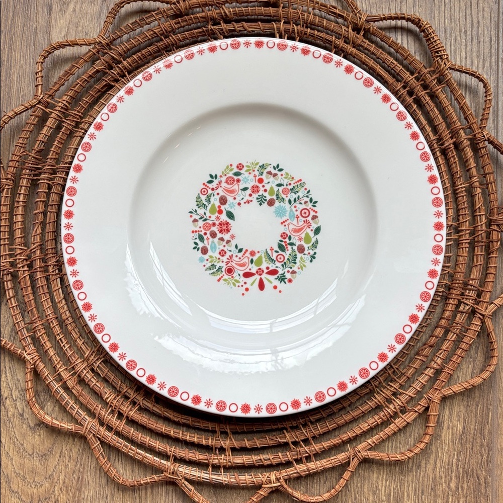 Set of 4, MARTHA STEWART Partridge Garden Collection, 9” Salad Plate